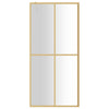 Vidaxl inloopdouchewand transparant 80x195 cm esg-glas goudkleurig