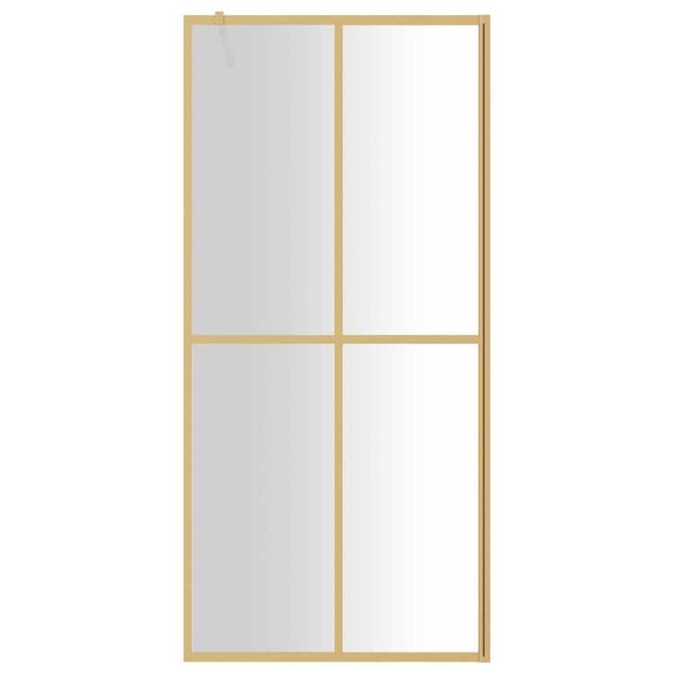 Vidaxl inloopdouchewand transparant 80x195 cm esg-glas goudkleurig