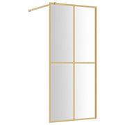 Vidaxl inloopdouchewand transparant 90x195 cm esg-glas goudkleurig - afbeelding 2