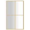 VidaXL Inloopdouchewand transparant 118x195 cm ESG-glas goudkleurig
