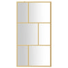 Vidaxl inloopdouchewand transparant 100x195 cm esg-glas goudkleurig