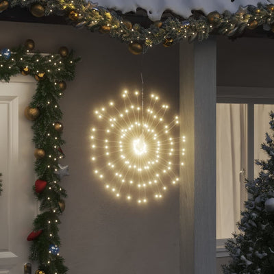 Vidaxl kerstverlichting vuurwerk 2 st 140 warmwitte led's 17 cm