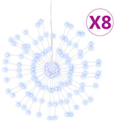 Vidaxl kerstverlichting vuurwerk 8 st 140 koudwitte led's 17 cm - afbeelding 2