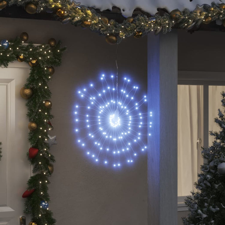 Vidaxl kerstverlichting vuurwerk 8 st 140 koudwitte led's 17 cm