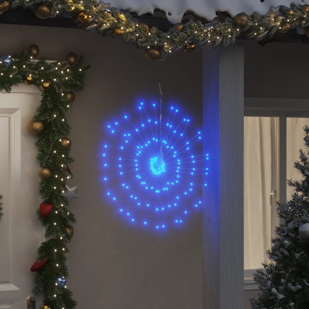 Vidaxl kerstverlichting vuurwerk 8 st 140 blauwe led's 17 cm