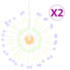Vidaxl kerstverlichting vuurwerk 2 st 140 meerkleurige led's 17 cm