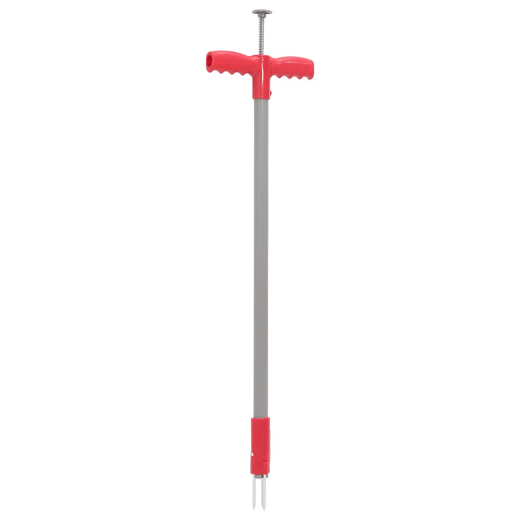 Vidaxl onkruidsteker 93,5 cm gepoedercoat staal rood en grijs