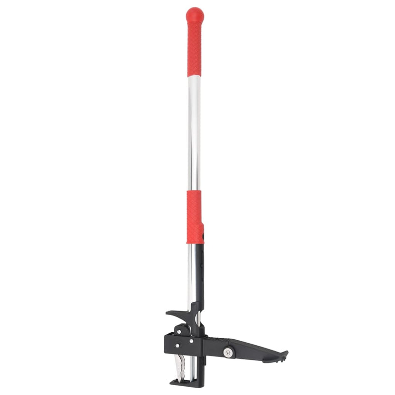 Vidaxl onkruidsteker 99,5 cm geanodiseerd aluminium rood en zilver