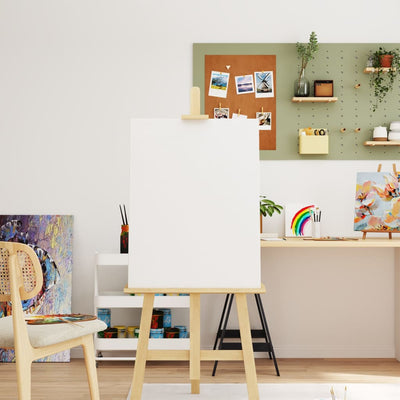 Vidaxl canvasdoeken 12 st stof en massief grenenhout wit