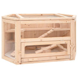 Vidaxl hamsterkooi 80x40x43 cm massief vurenhout - afbeelding 2