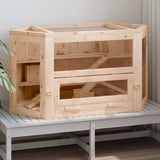Vidaxl hamsterkooi 80x40x43 cm massief vurenhout - afbeelding 1