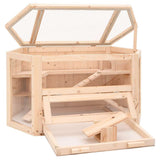 Vidaxl hamsterkooi 80x40x43 cm massief vurenhout - afbeelding 3
