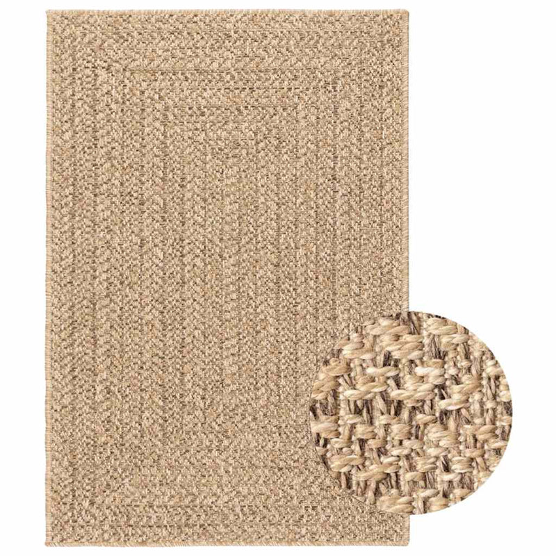 Vidaxl vloerkleed zizur binnen en buiten 120x170 cm jute look