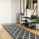 Vidaxl vloerkleed wasbaar 80x300 cm zwart en wit