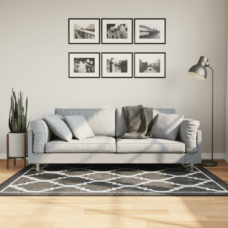 Vidaxl vloerkleed wasbaar 120x180 cm zwart en wit