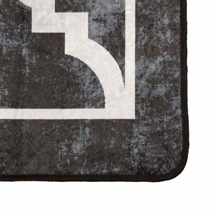 Vidaxl vloerkleed wasbaar 160x230 cm zwart en wit