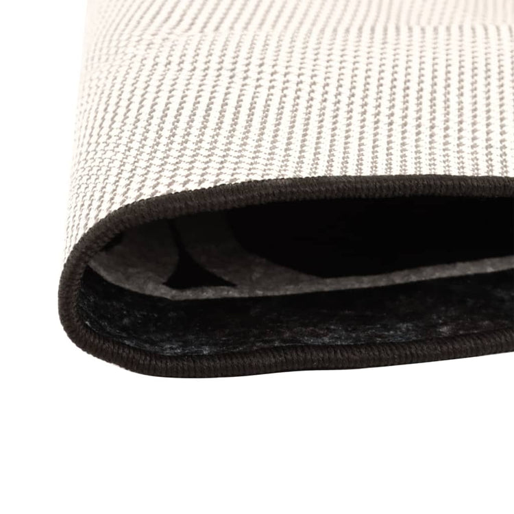 Vidaxl vloerkleed wasbaar ø 120 cm zwart en wit