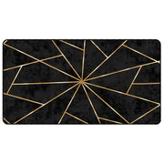 Vidaxl vloerkleed wasbaar 80x150 cm zwart en goudkleurig - afbeelding 2