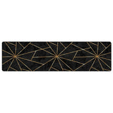 Vidaxl vloerkleed wasbaar 80x300 cm zwart en goudkleurig - afbeelding 2