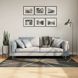 Vidaxl vloerkleed wasbaar 120x180 cm zwart en goudkleurig - afbeelding 1