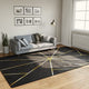 Vidaxl vloerkleed wasbaar 190x300 cm zwart en goudkleurig
