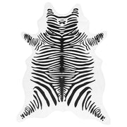 Vidaxl vloerkleed zebrapatroon wasbaar 120x170 cm zwart wit - afbeelding 2