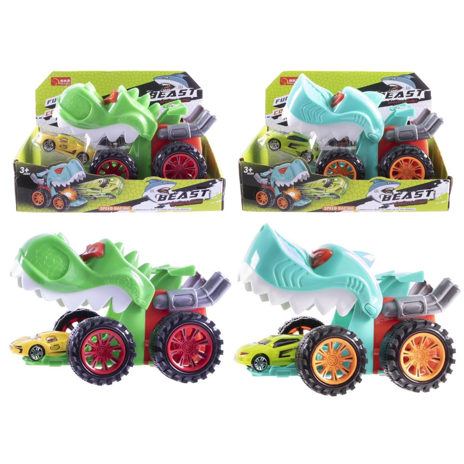 Afschiet auto set dino 2 assorti