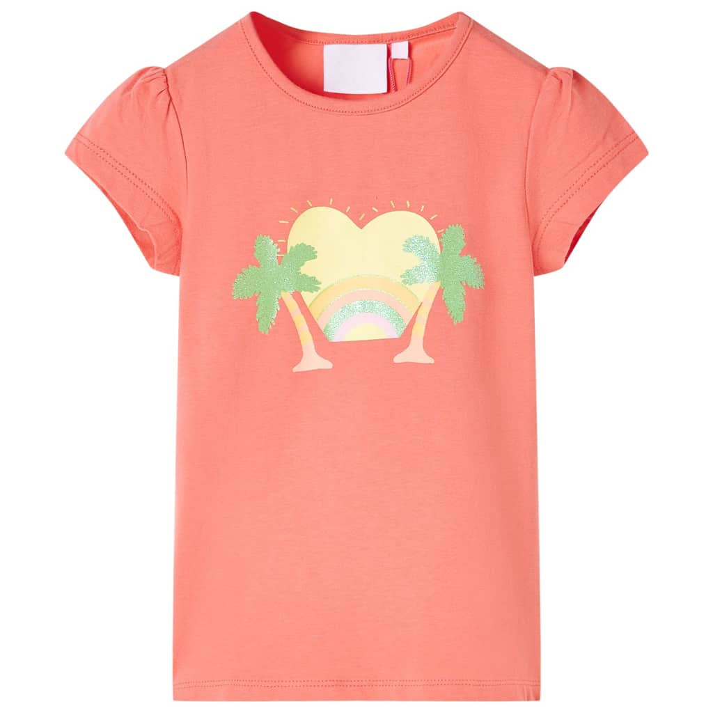 VidaXL Kindershirt 104 koraalkleurig