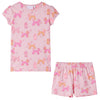 Vidaxl kinderpyjama met korte mouwen 128 lichtroze