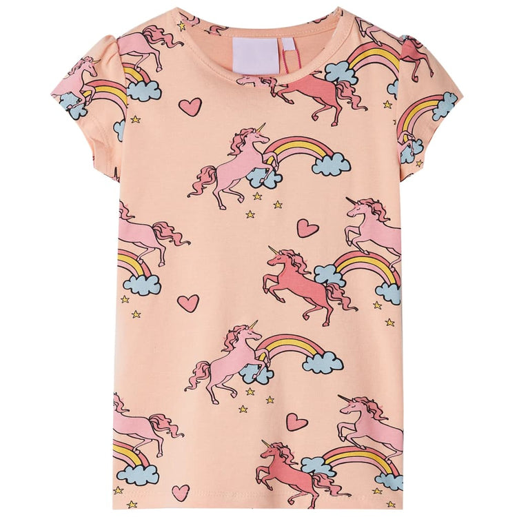 Vidaxl kinderpyjama met korte mouwen 116 lichtoranje