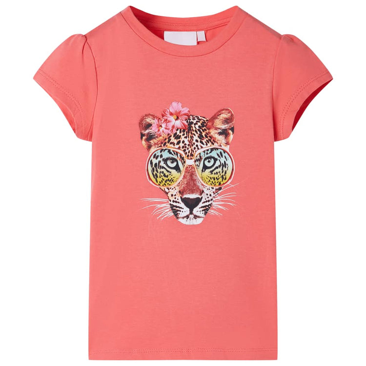 VidaXL Kindershirt 92 koraalkleurig