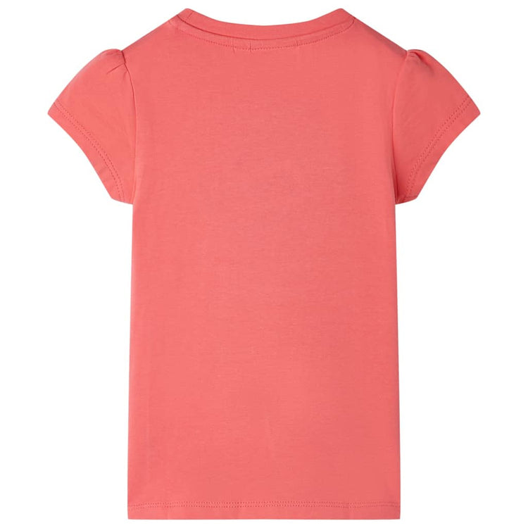 VidaXL Kindershirt 92 koraalkleurig