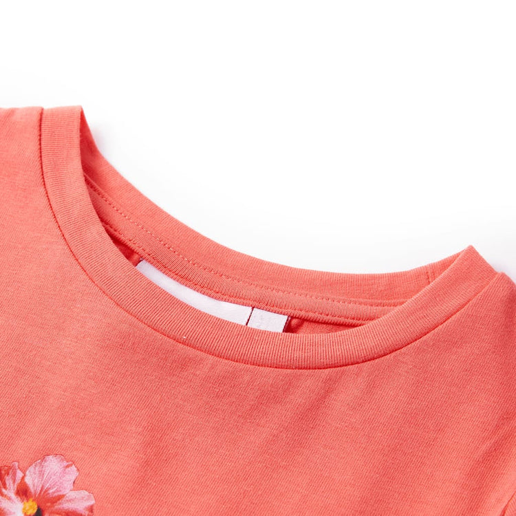 VidaXL Kindershirt 92 koraalkleurig