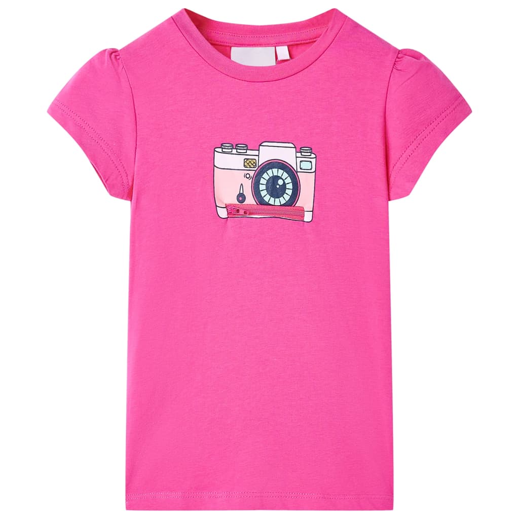 VidaXL Kindershirt 104 donkerroze