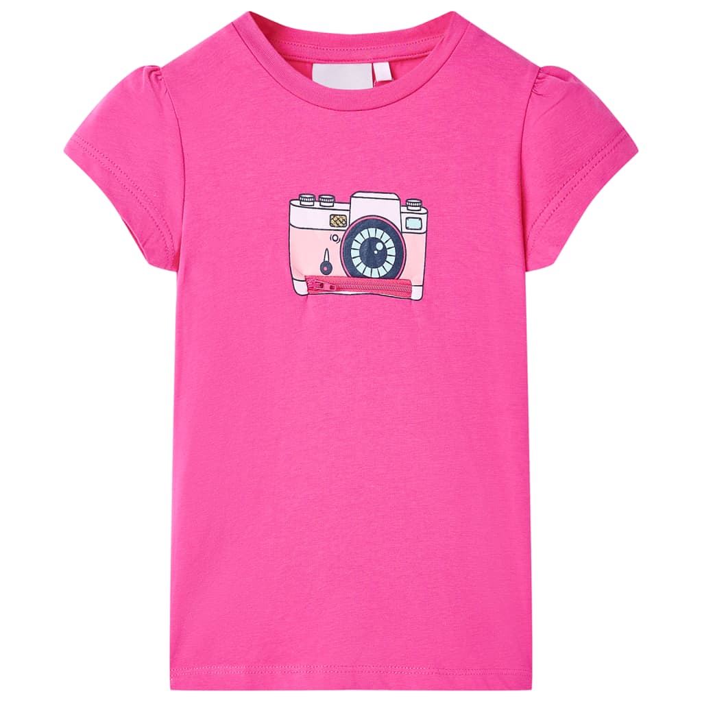 VidaXL Kindershirt 140 donkerroze