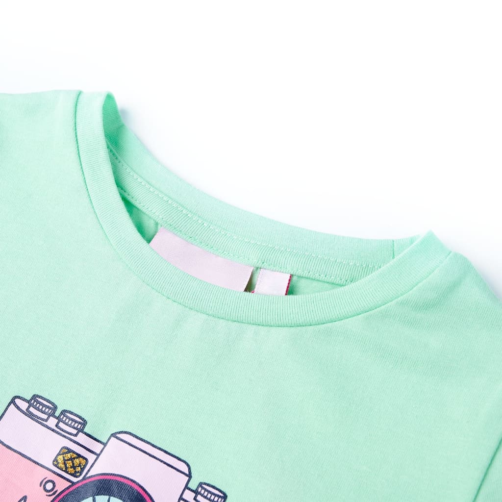 VidaXL Kindershirt 128 felgroen