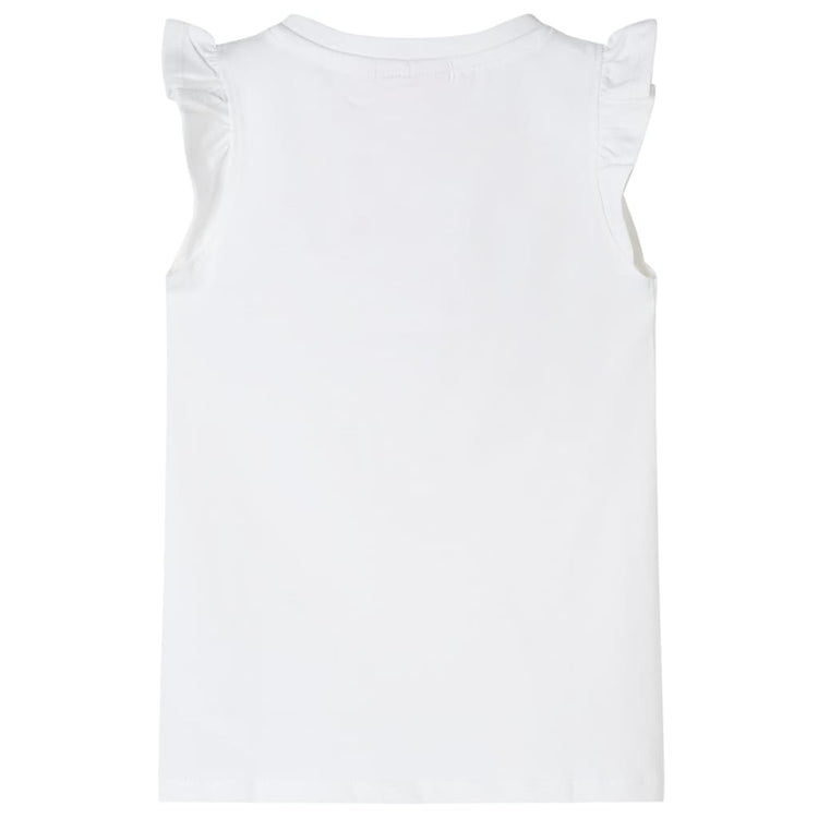 Vidaxl kindershirt met mouwen met ruches 116 wit