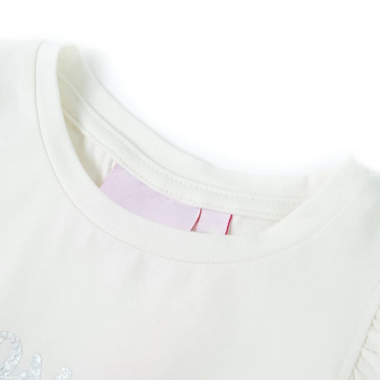 Vidaxl kindershirt met mouwen met ruches 116 wit