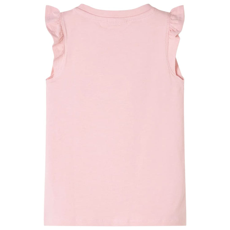 VidaXL Kindershirt met ruches aan de mouwen 92 lichtroze