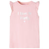 VidaXL Kindershirt met ruches aan de mouwen 140 lichtroze