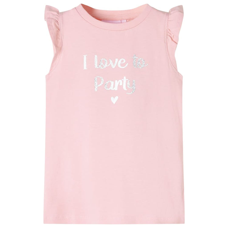 Vidaxl kindershirt met ruches aan de mouwen 140 lichtroze