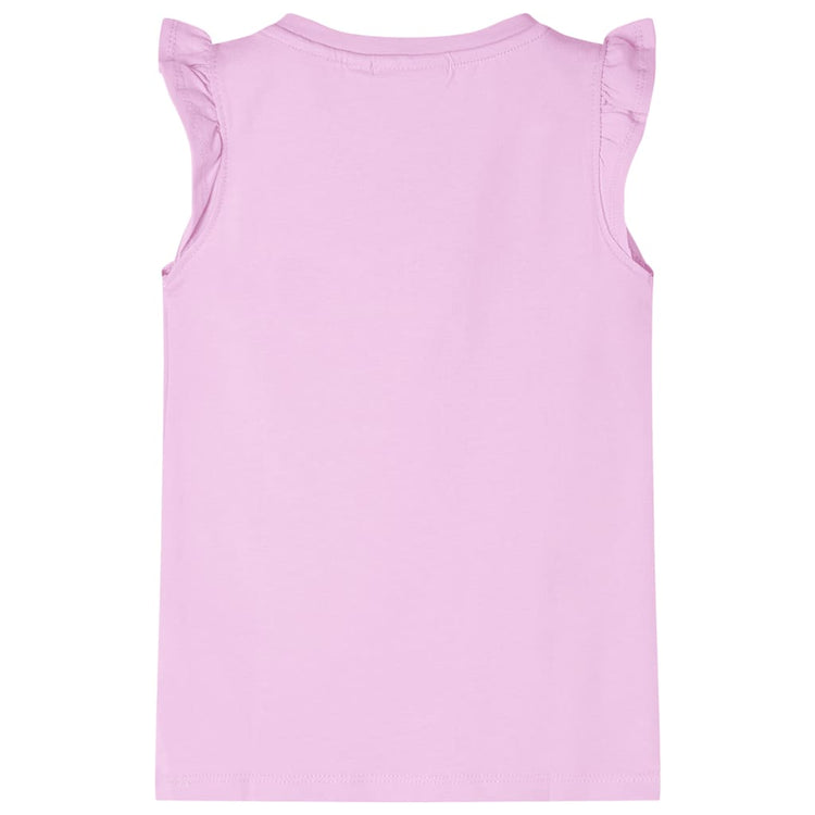 VidaXL Kindershirt met ruches aan de mouwen 92 lila