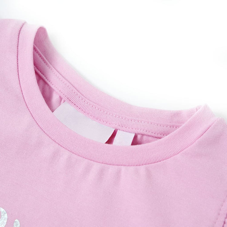 Vidaxl kindershirt met ruches aan de mouwen 104 lila