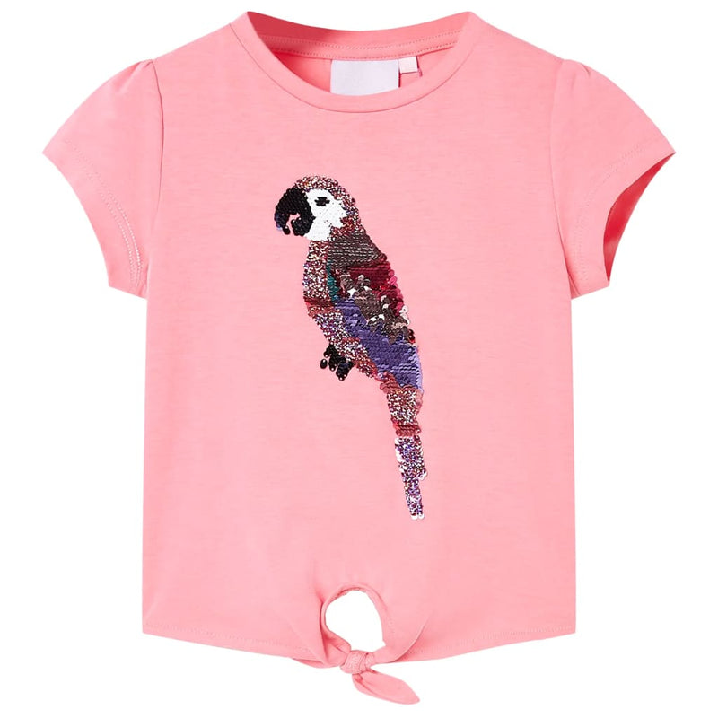 VidaXL Kindershirt 128 fluorescerend roze