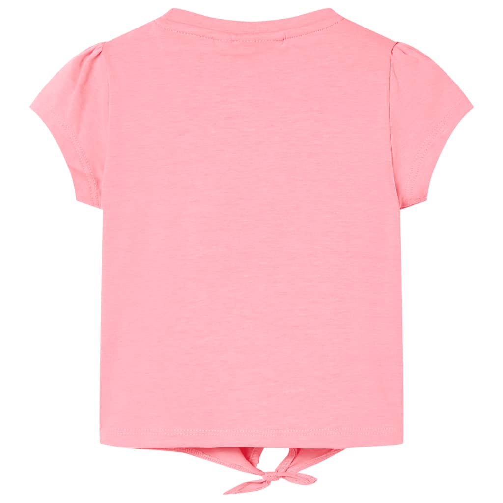 VidaXL Kindershirt 128 fluorescerend roze
