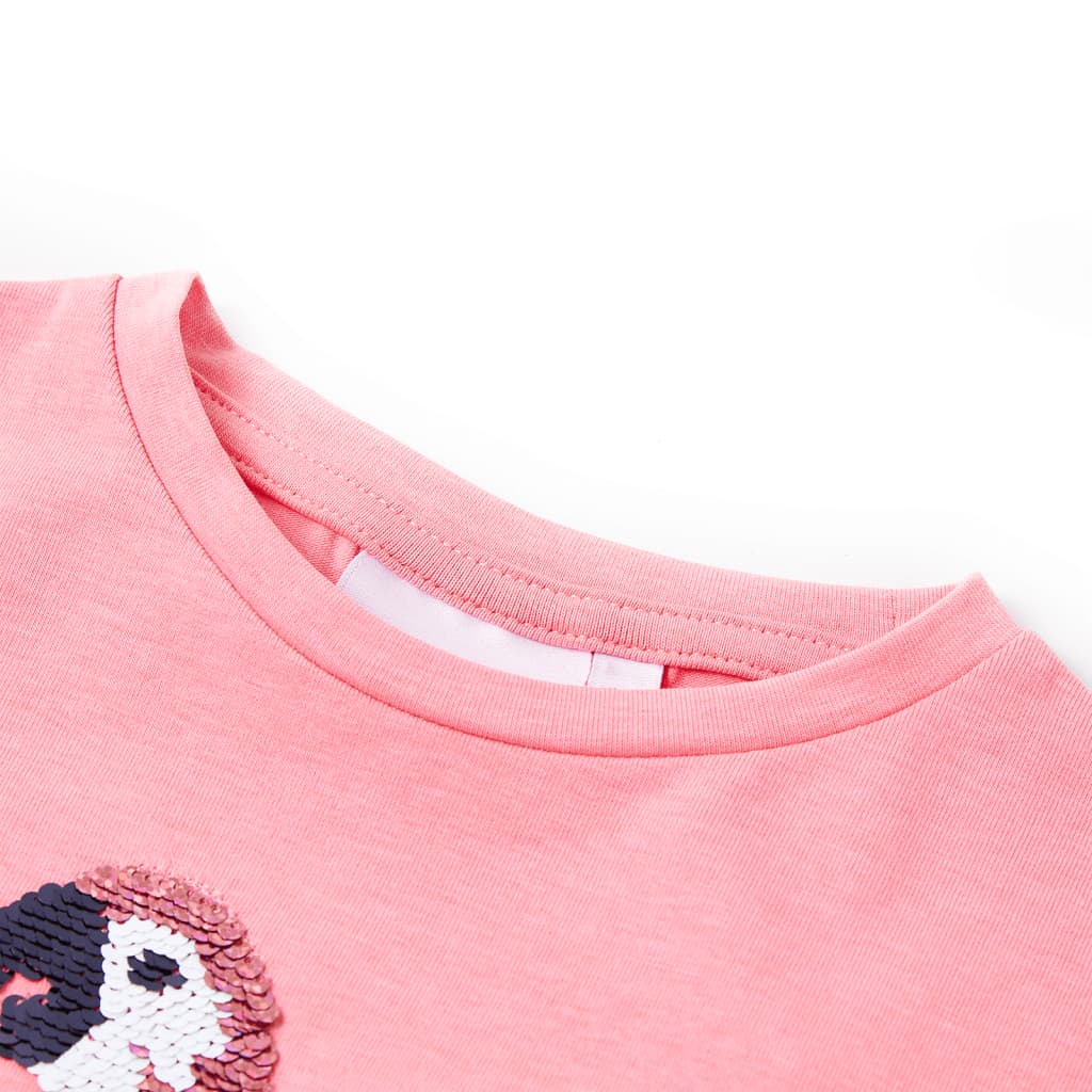 VidaXL Kindershirt 140 fluorescerend roze