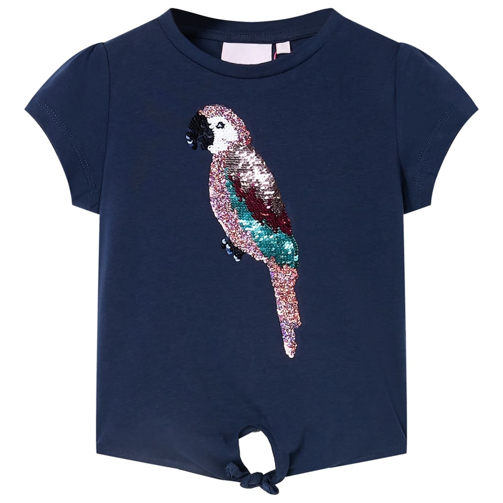 VidaXL Kindershirt 128 marineblauw