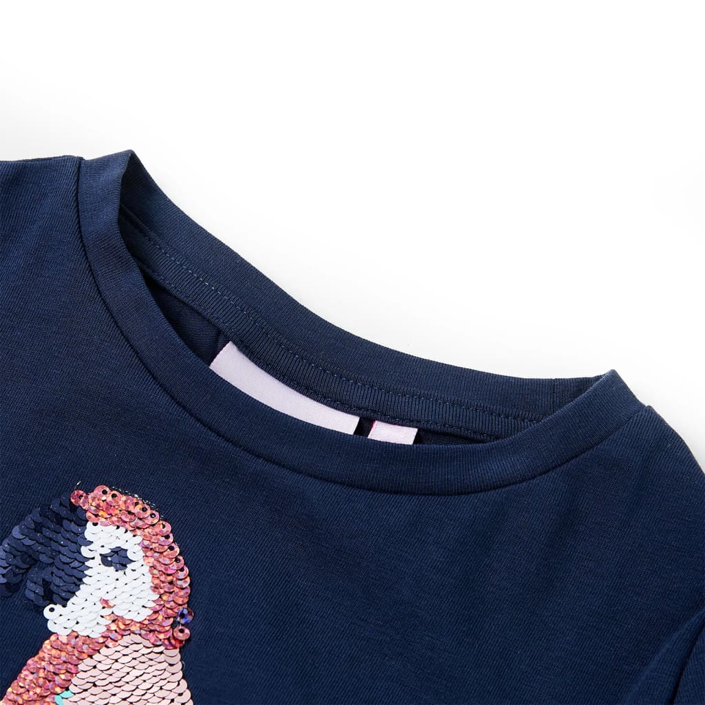 VidaXL Kindershirt 128 marineblauw