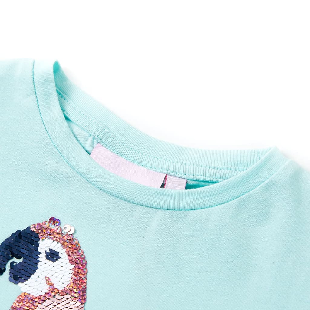 VidaXL Kindershirt 92 lichtzeeblauw