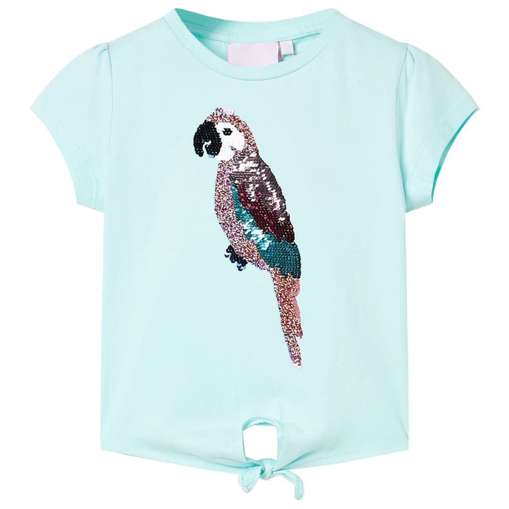 VidaXL Kindershirt 116 lichtzeeblauw